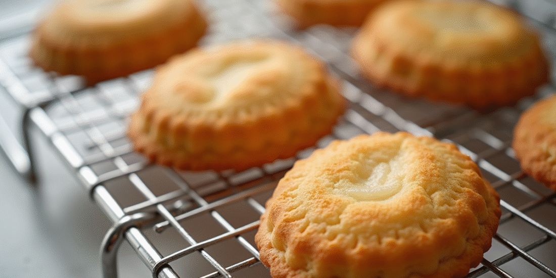 Madeleines maison fraîchement cuites sur un grille